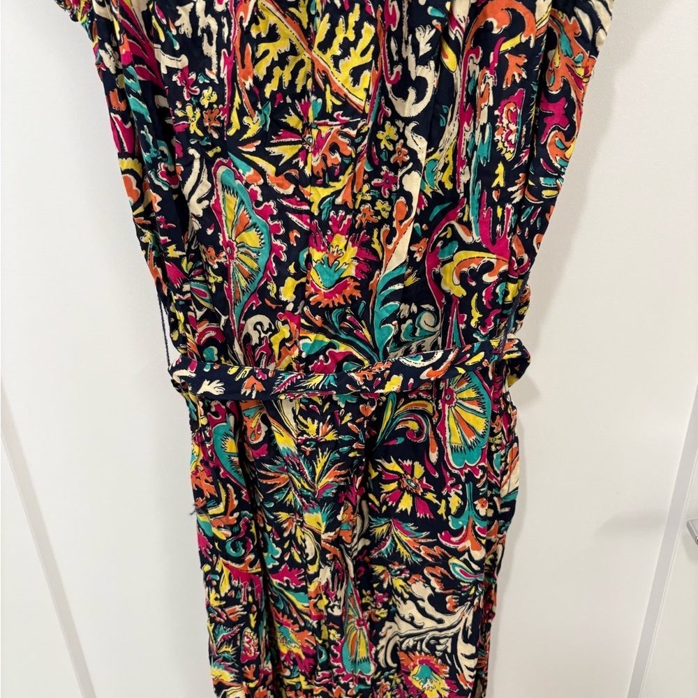 Anthropologie Black Floral Off The Shoulder Jumpsuit Size Medium - Picture 13 of 14